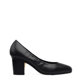 Phoebe Pump - Coal Black Leather 3 Block