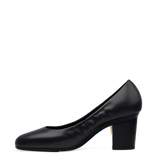 Phoebe Pump - Coal Black Leather 3 Block