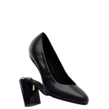 Phoebe Pump - Coal Black Leather 4 Block