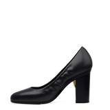 Phoebe Pump - Coal Black Leather 4 Block
