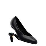 Phoebe Pump - Coal Black Leather 3 Stiletto