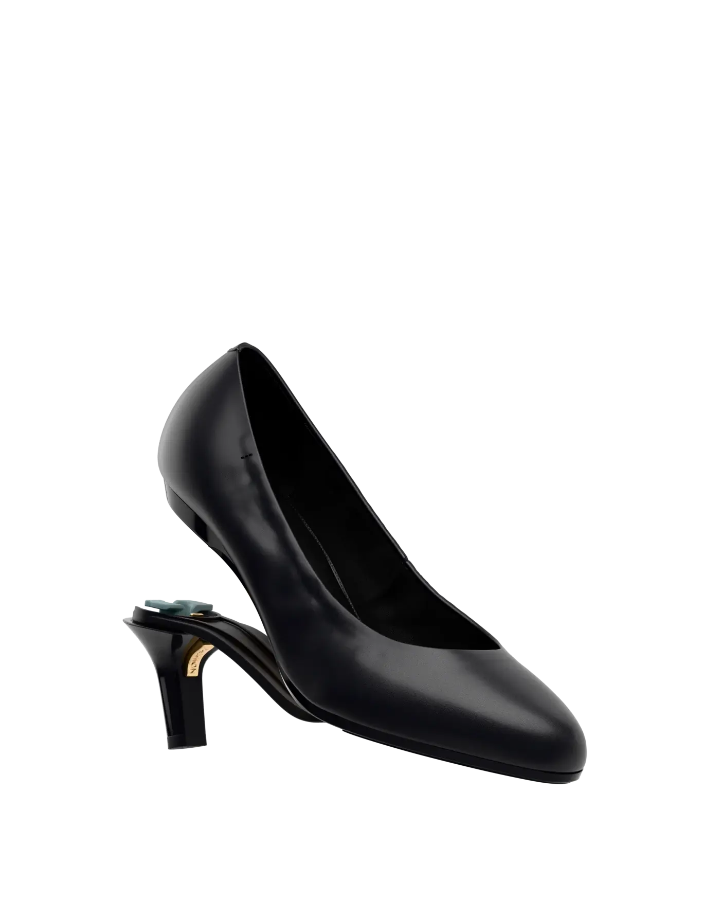 Phoebe Pump - Coal Black Leather 3 Stiletto