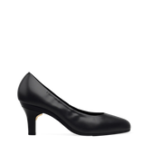 Phoebe Pump - Coal Black Leather 3 Stiletto
