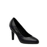 Phoebe Pump - Coal Black Leather 4 Stiletto