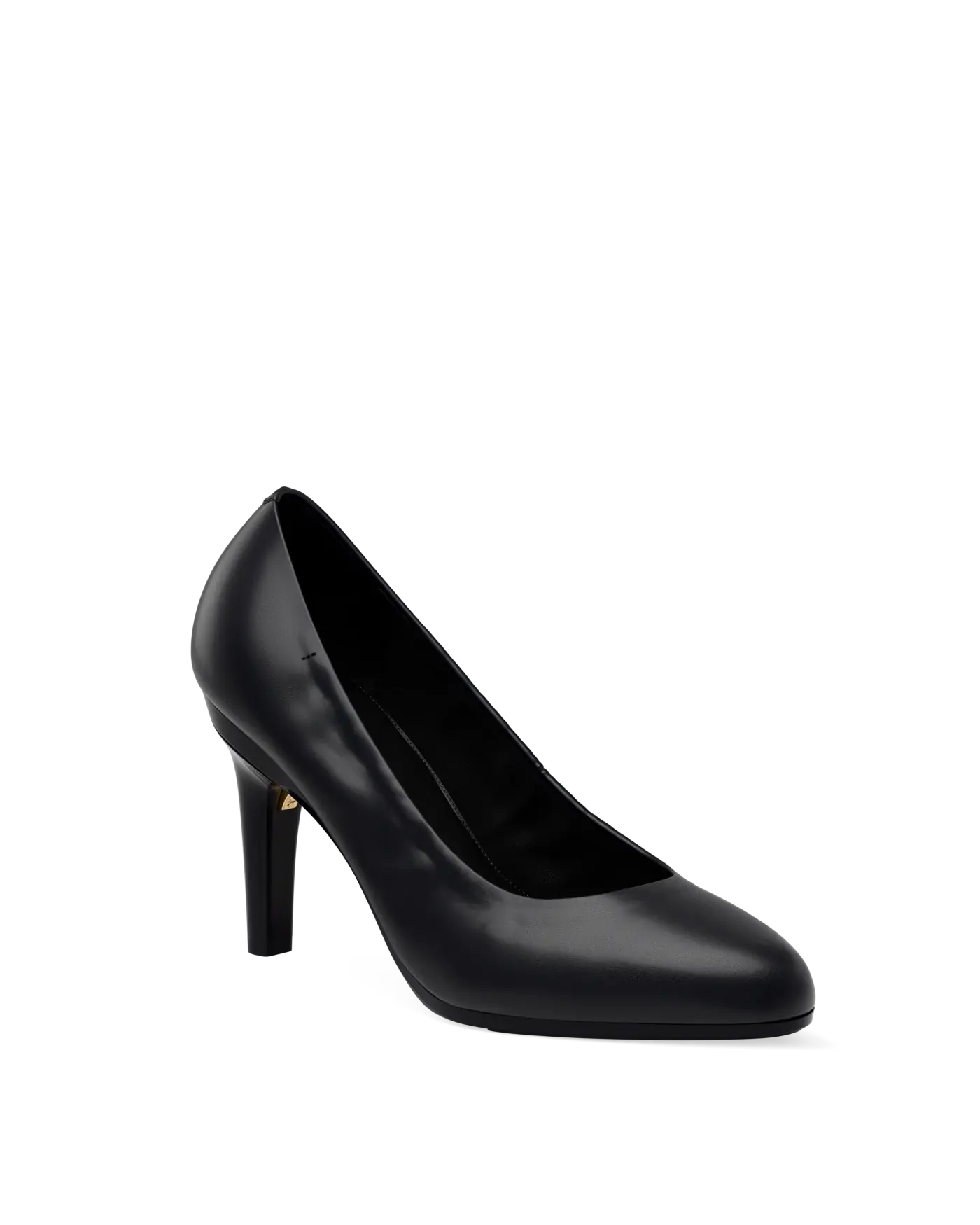 Phoebe Pump - Coal Black Leather 4 Stiletto