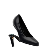 Phoebe Pump - Coal Black Leather 4 Stiletto