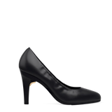 Phoebe Pump - Coal Black Leather 4 Stiletto
