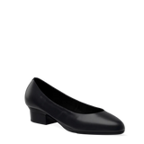 Phoebe Pump - Coal Black Leather 4 Block