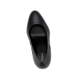 Phoebe Pump - Coal Black Leather 4 Block