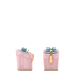 Block Heel Kit 3 Pink Tint Transparent, 3-inch interchangeable block heel. Pashion convertible heels go from heel to flat and are customizable with interchangeable heel kits.