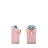 Block Heel Kit 4 Pink Tint Transparent, 4-inch interchangeable block heel. Pashion convertible heels go from heel to flat and are customizable with interchangeable heel kits.