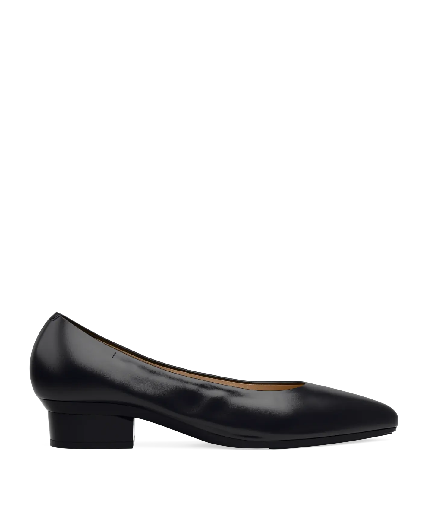 Maeve Pump - Coal Black Stretch Leather Flat