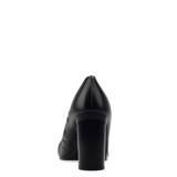 Maeve Pump - Coal Black Stretch Leather 4 Block