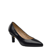 Maeve Pump - Coal Black Stretch Leather 3 Stiletto