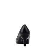 Maeve Pump - Coal Black Stretch Leather 3 Stiletto