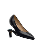 Maeve Pump - Coal Black Stretch Leather 3 Stiletto