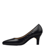 Maeve Pump - Coal Black Stretch Leather 3 Stiletto