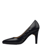 Maeve Pump - Coal Black Stretch Leather 4 Stiletto