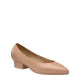 Maeve Pump - Latte Stretch Leather Flat