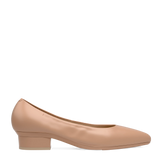 Maeve Pump - Latte Stretch Leather Flat
