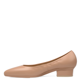 Maeve Pump - Latte Stretch Leather Flat