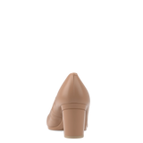Maeve Pump - Latte Stretch Leather 3 Block