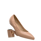 Maeve Pump - Latte Stretch Leather 3 Block