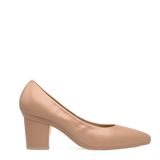 Maeve Pump - Latte Stretch Leather 3 Block
