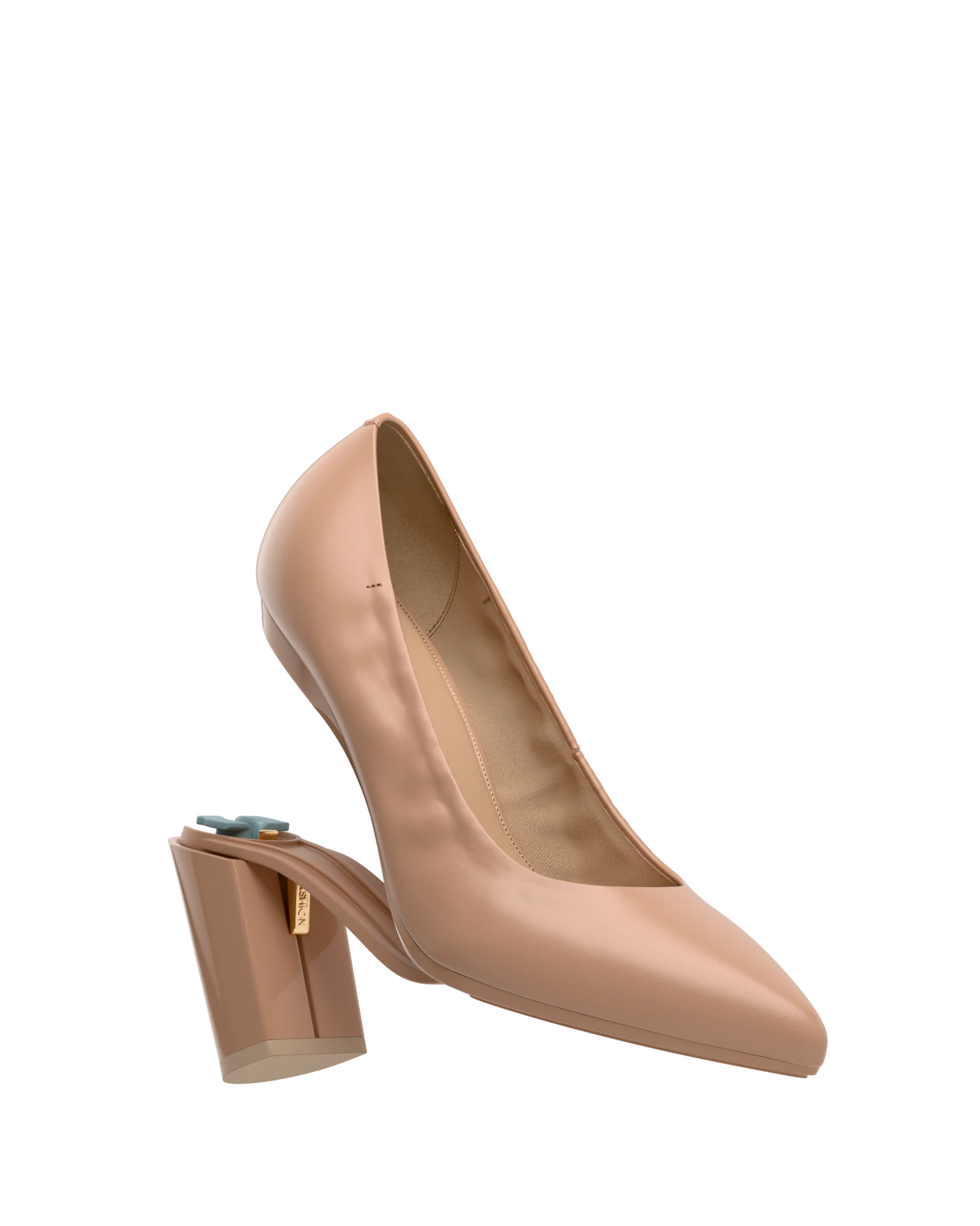 Maeve Pump - Latte Stretch Leather 4 Block