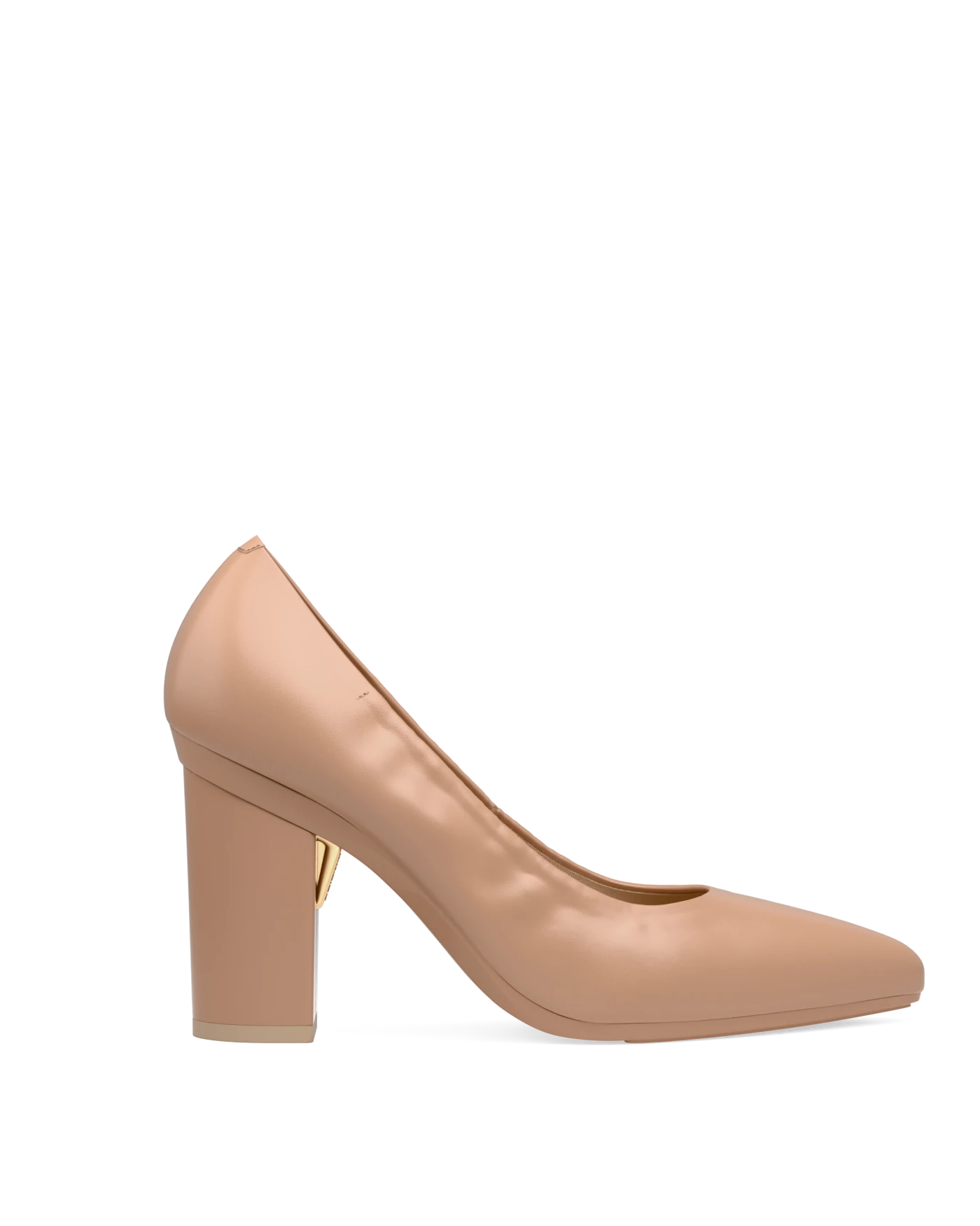 Maeve Pump - Latte Stretch Leather 4 Block