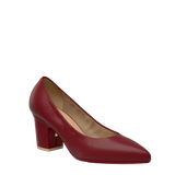 Maeve Pump - Merlot Stretch Leather 3 Block