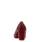 Maeve Pump - Merlot Stretch Leather 3 Block