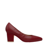 Maeve Pump - Merlot Stretch Leather 3 Block