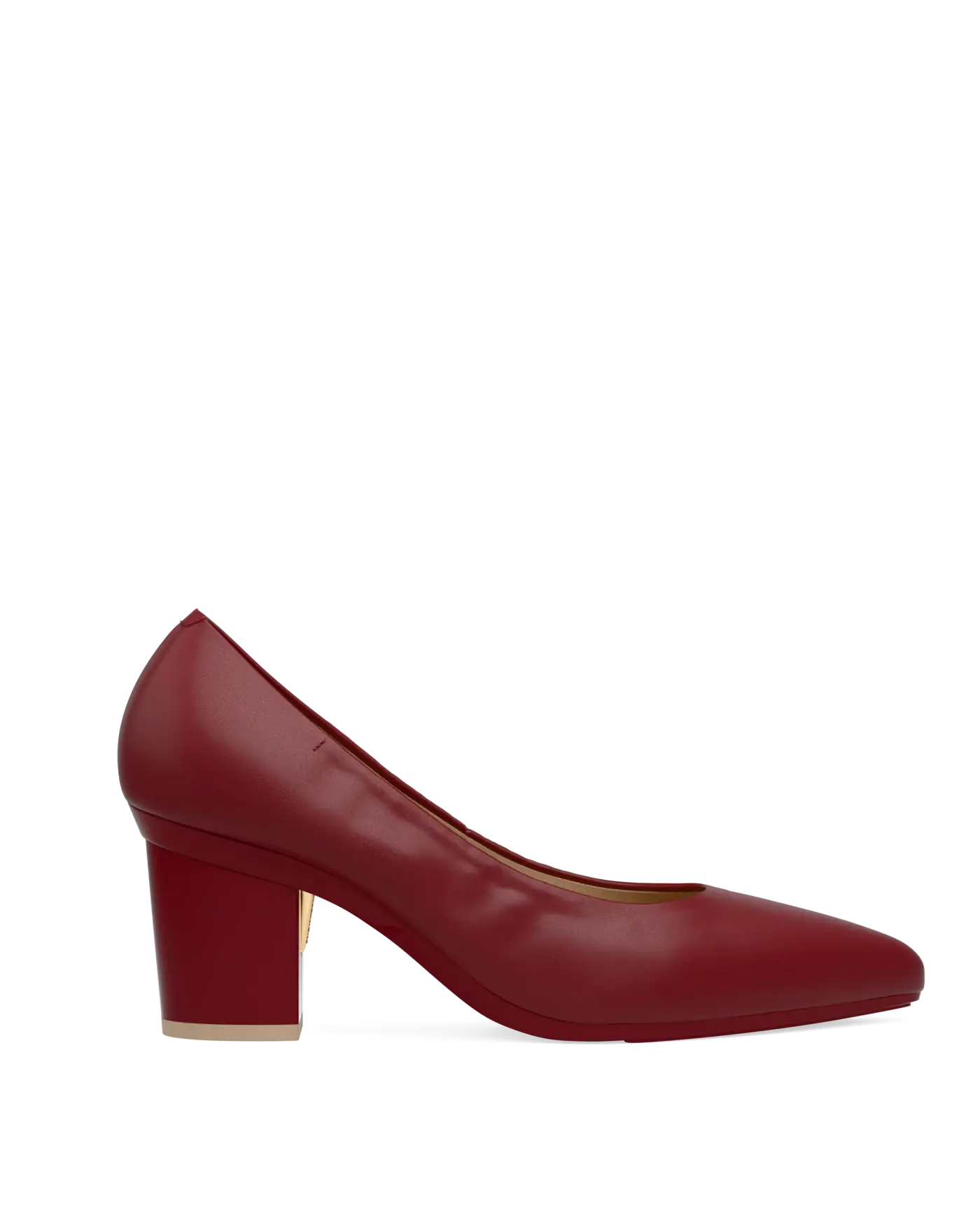 Maeve Pump - Merlot Stretch Leather 3 Block