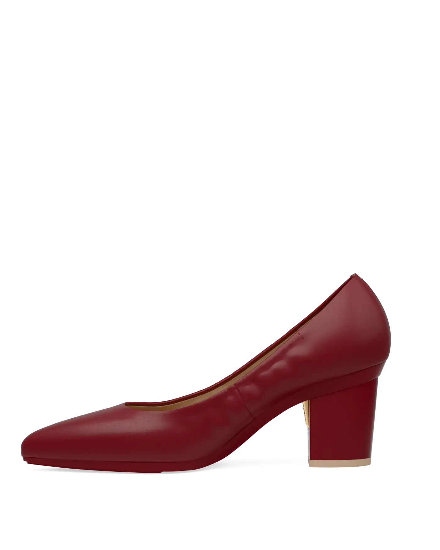 Maeve Pump - Merlot Stretch Leather 3 Block
