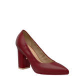 Maeve Pump - Merlot Stretch Leather 4 Block