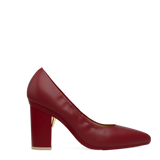 Maeve Pump - Merlot Stretch Leather 4 Block