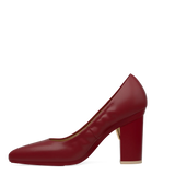 Maeve Pump - Merlot Stretch Leather 4 Block