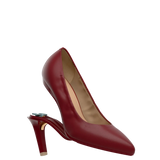 Maeve Pump - Merlot Stretch Leather 4 Stiletto