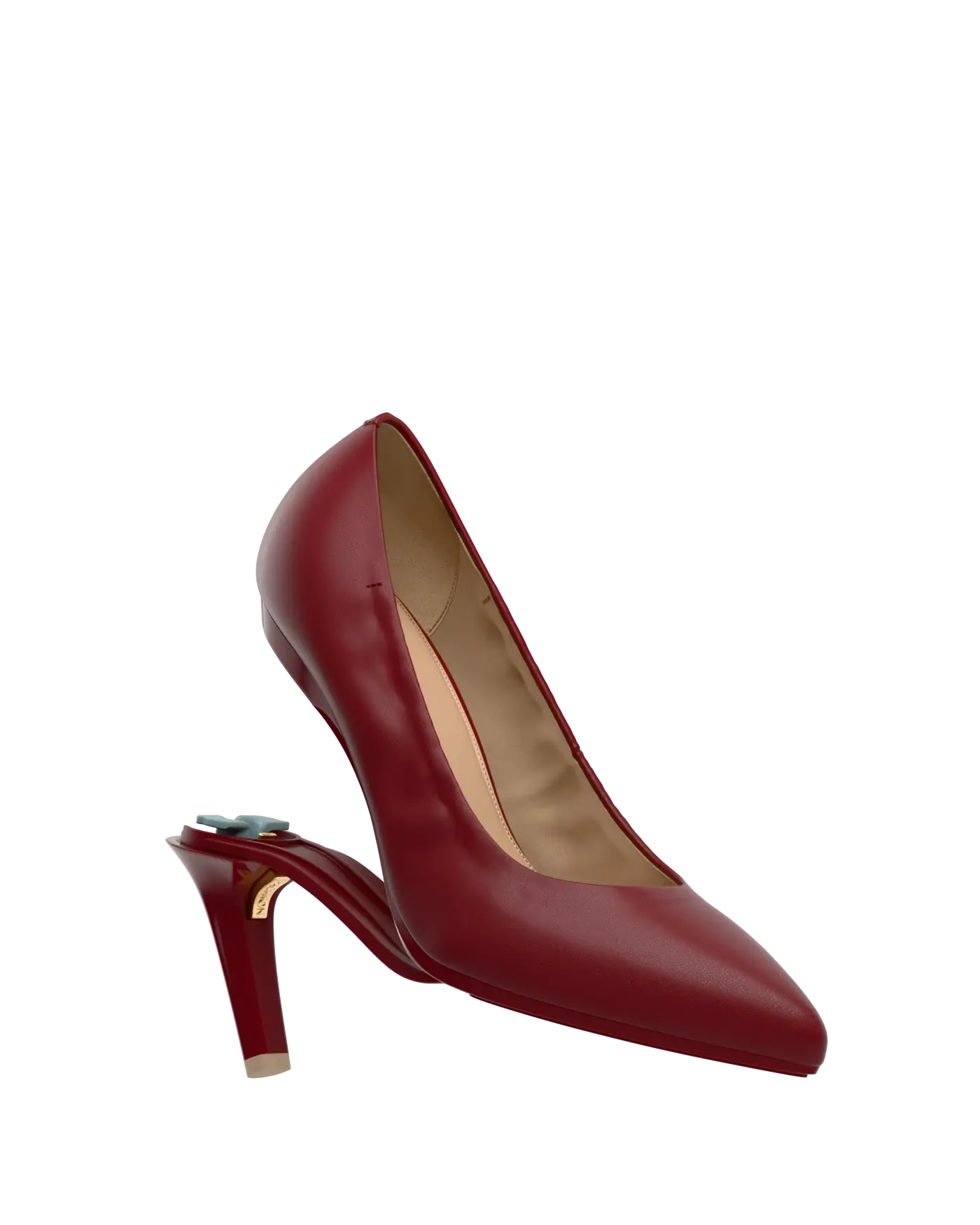 Maeve Pump - Merlot Stretch Leather 4 Stiletto