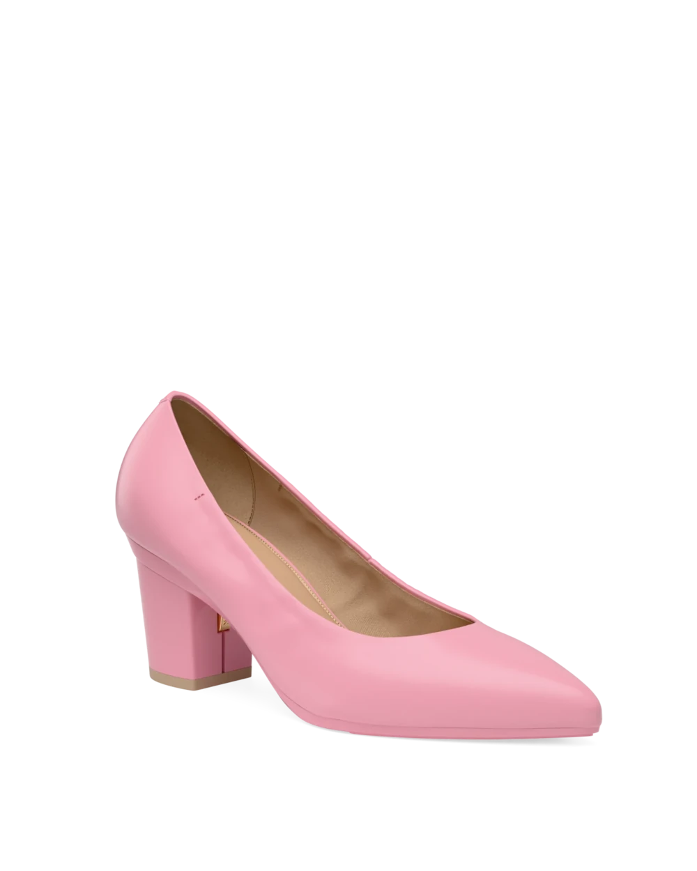 Maeve Pump - Pink Leather 3 Block - Final Sale