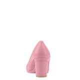 Maeve Pump - Pink Leather 3 Block - Final Sale