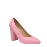 Maeve Pump - Pink Leather 4 Block - Final Sale