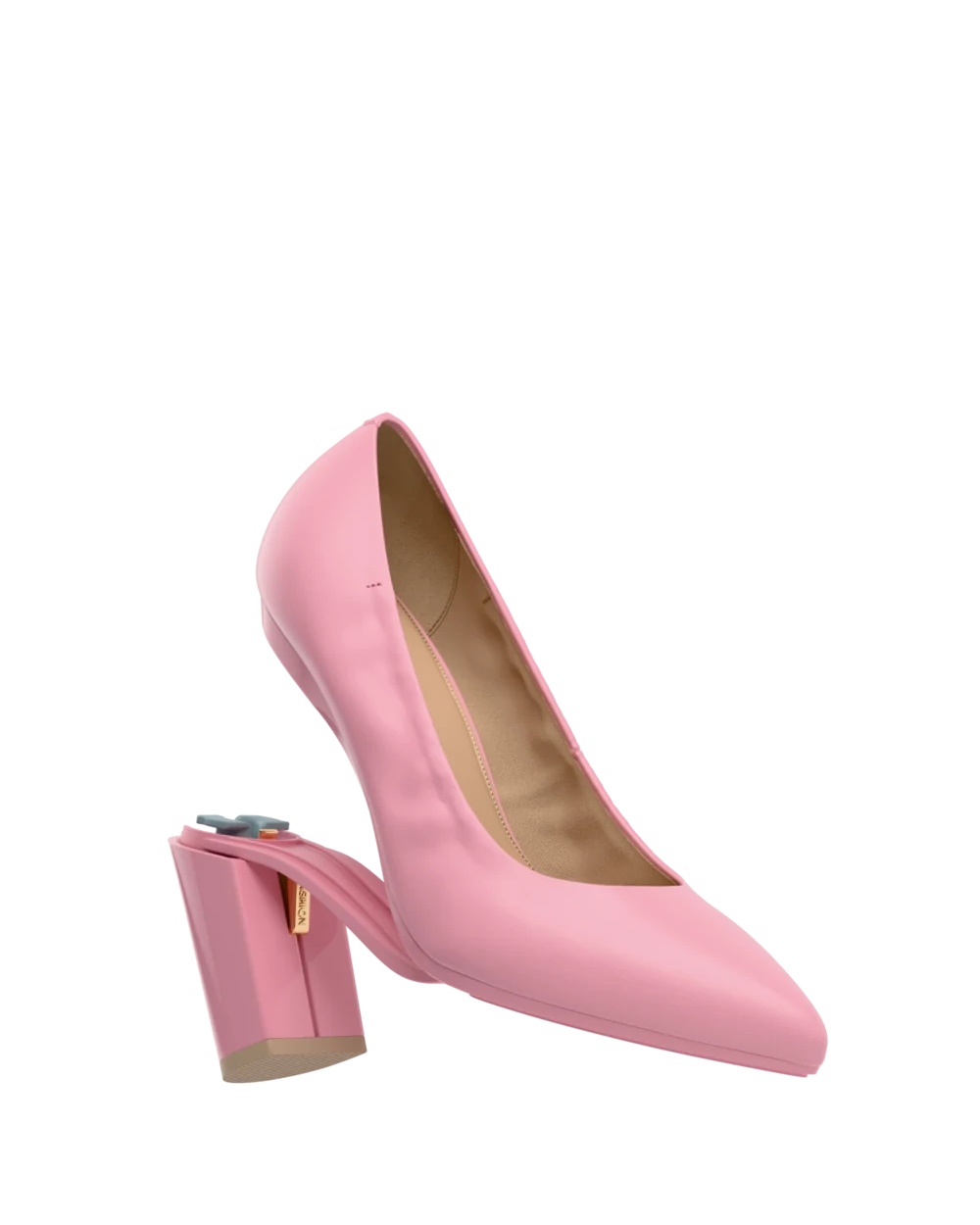 Maeve Pump - Pink Leather 4 Block - Final Sale
