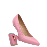 Maeve Pump - Pink Leather 4 Block - Final Sale