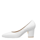 Maeve Pump - White Leather 3 Block