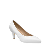 Maeve Pump - White Leather 3 Stiletto