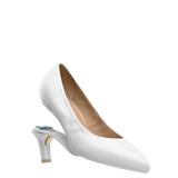 Maeve Pump - White Leather 3 Stiletto