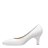 Maeve Pump - White Leather 3 Stiletto