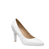 Maeve Pump - White Leather 4 Stiletto